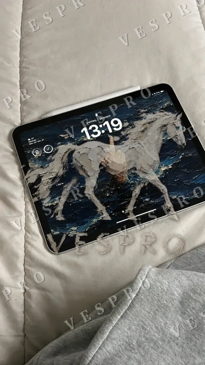 VESPRO wallpaper on a tablet screen