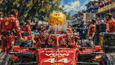 Driver in the Yellow Helmet, oil painting wallpaper