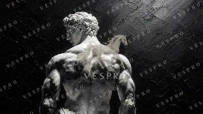 Marble Statue from Behind, oil painting wallpaper