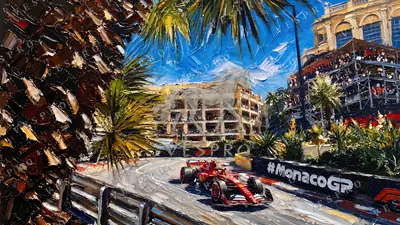 Monaco Grand Prix, oil painting wallpaper