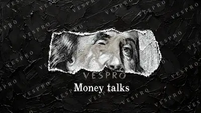 Money Talks Noir, oil painting wallpaper
