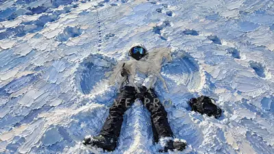 Snow Angel, oil painting wallpaper