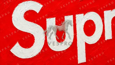Supreme Box Logo, oil painting wallpaper