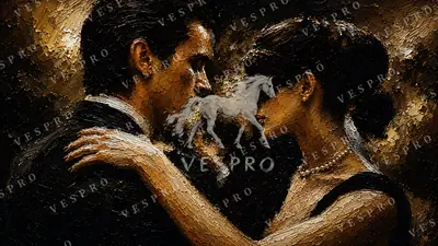 Tango in the Dark, oil painting wallpaper