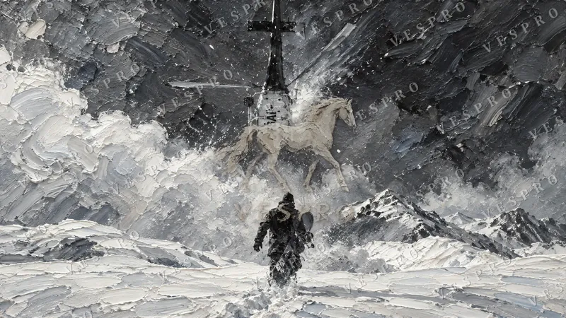 Helicopter Rescue at Sea, oil painting wallpaper preview