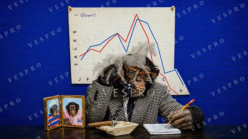 The Chimp Executive, oil painting wallpaper preview